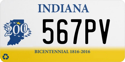 IN license plate 567PV