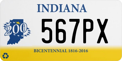 IN license plate 567PX