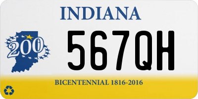 IN license plate 567QH