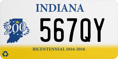 IN license plate 567QY