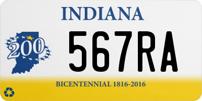 IN license plate 567RA