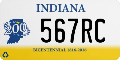 IN license plate 567RC