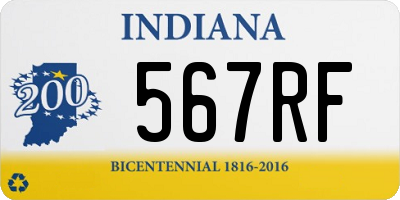 IN license plate 567RF