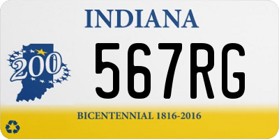 IN license plate 567RG