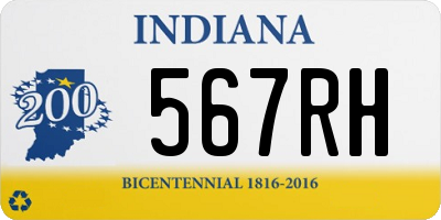 IN license plate 567RH