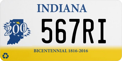 IN license plate 567RI