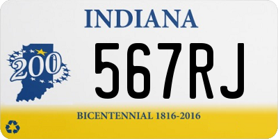 IN license plate 567RJ