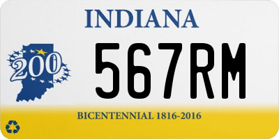 IN license plate 567RM