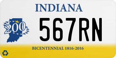 IN license plate 567RN