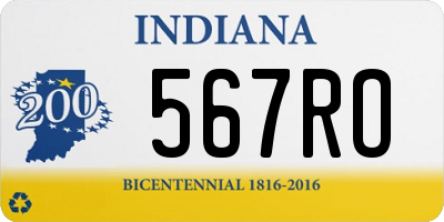 IN license plate 567RO