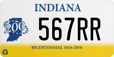 IN license plate 567RR