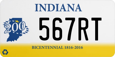 IN license plate 567RT