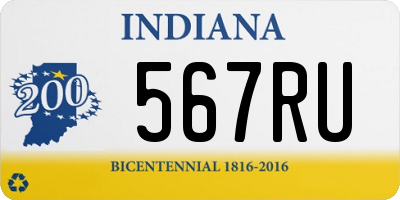 IN license plate 567RU