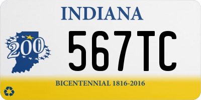 IN license plate 567TC