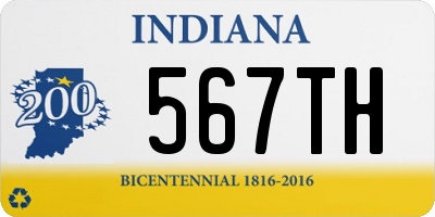 IN license plate 567TH