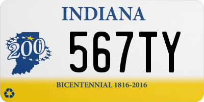 IN license plate 567TY