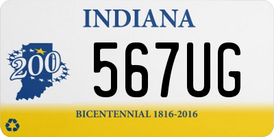 IN license plate 567UG