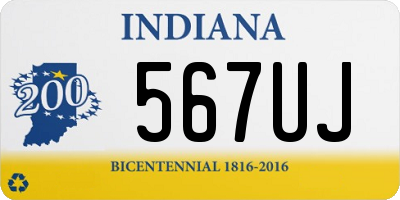 IN license plate 567UJ