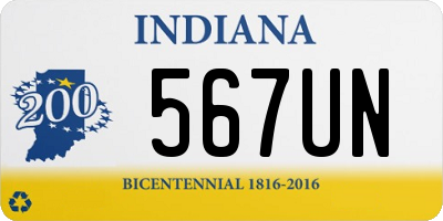 IN license plate 567UN