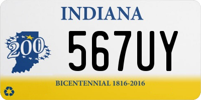 IN license plate 567UY