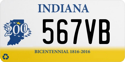 IN license plate 567VB