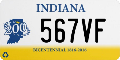 IN license plate 567VF