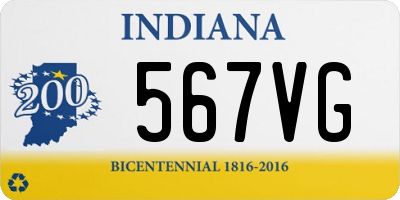 IN license plate 567VG