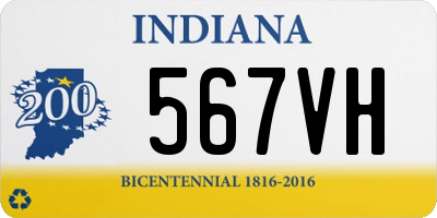 IN license plate 567VH