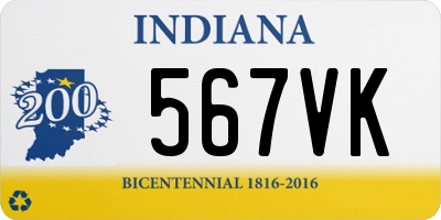 IN license plate 567VK