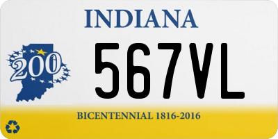 IN license plate 567VL