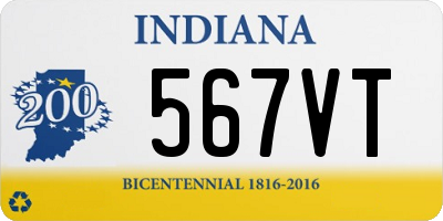 IN license plate 567VT