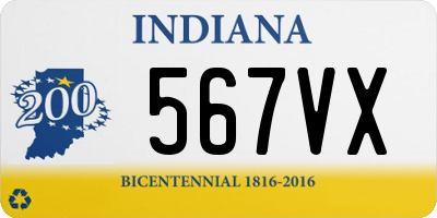 IN license plate 567VX