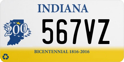 IN license plate 567VZ