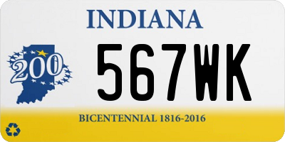 IN license plate 567WK