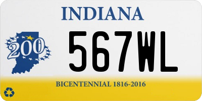 IN license plate 567WL