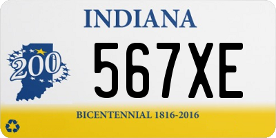 IN license plate 567XE