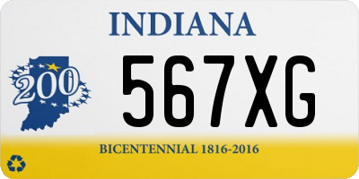 IN license plate 567XG