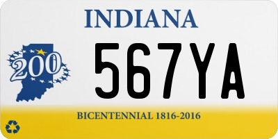 IN license plate 567YA