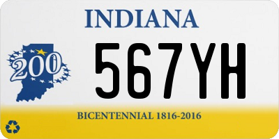 IN license plate 567YH