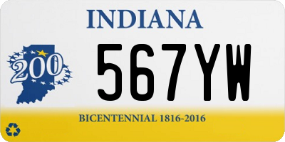 IN license plate 567YW