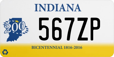 IN license plate 567ZP