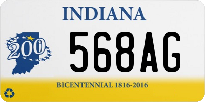 IN license plate 568AG