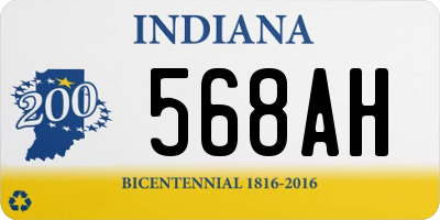 IN license plate 568AH