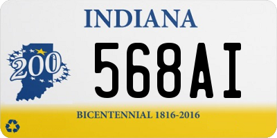 IN license plate 568AI