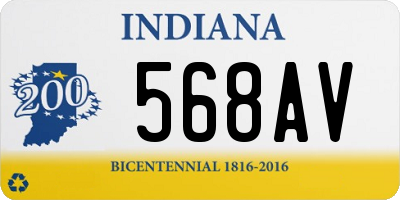 IN license plate 568AV