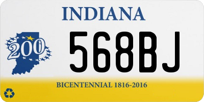 IN license plate 568BJ