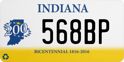 IN license plate 568BP