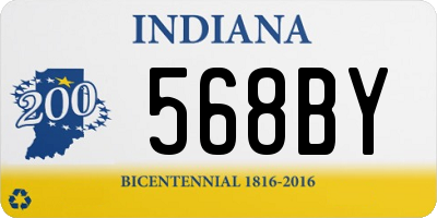 IN license plate 568BY