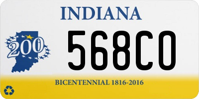 IN license plate 568CO