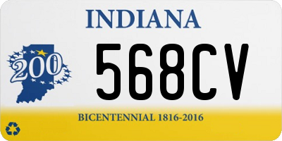 IN license plate 568CV